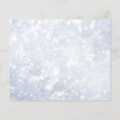 Carte de Parties scintillant bleue de Noël de la p (Dos)