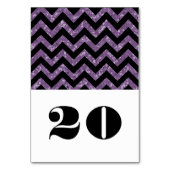 Carte de Parties scintillant Chevron violet (Dos)