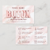 Carte de Parties scintillant d'aquarelle rose (Devant / Derrière)