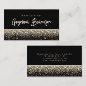 Carte de Parties scintillant Glamor Artiste de maq (Devant / Derrière)