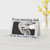 Carte de Parties scintillant photo de première Fêt (Fleur jaune)