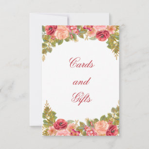 Carte de Parties scintillant Rose Watercolor Carte