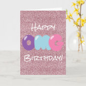 Carte de parties scintillantes de joyeux (Fleur jaune)