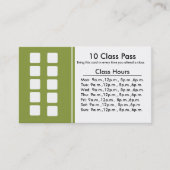 Carte de passage de classe du carte de visite 10 (Devant)