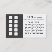 Carte de passage de classe du carte de visite 10 (Devant)