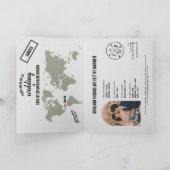Carte de passeport de destination Mariage Boho (Intérieur)