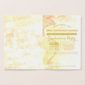 Carte de passeport de fête de fin d'études en or f (Intérieur)