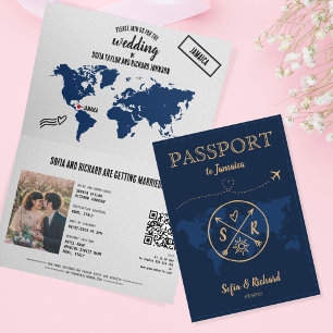 Carte de passeport du Mariage de destination du co