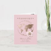 Carte de Passeport Hibiscus Destination Mariage Tr (Devant)