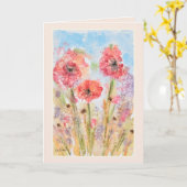 Carte de patient atteint de cancer Espoir Courage  (Fleur jaune)