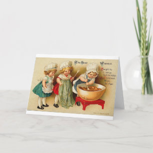 Carte de pâtisserie pour enfants avec meilleurs vœ
