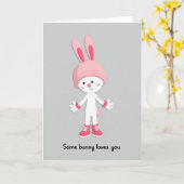 Carte de patron Bunny Loves You (Fleur jaune)