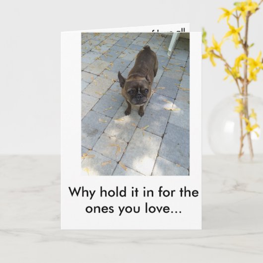 Carte de patte de chien (Fleur jaune)