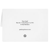 Carte de Paul McGehee "New York" (Dos Horizontal)