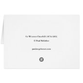 Carte de Paul McGehee "Winston Churchill" (Dos Horizontal)
