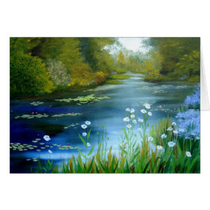 Carte de pavots bleus