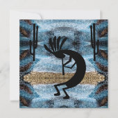 Carte de paysage bleu du désert de Kokopelli (Devant)