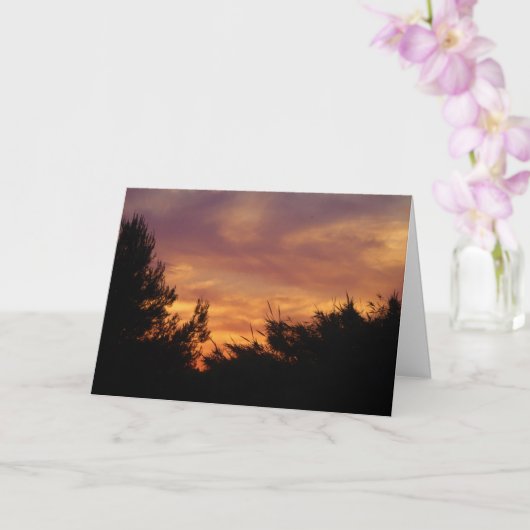 Carte de paysage ciel pastel (Orchidée)