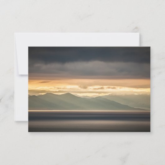 Carte de paysage de coucher de soleil à Svalbard (Devant)