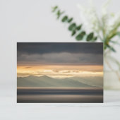Carte de paysage de coucher de soleil à Svalbard (Debout devant)