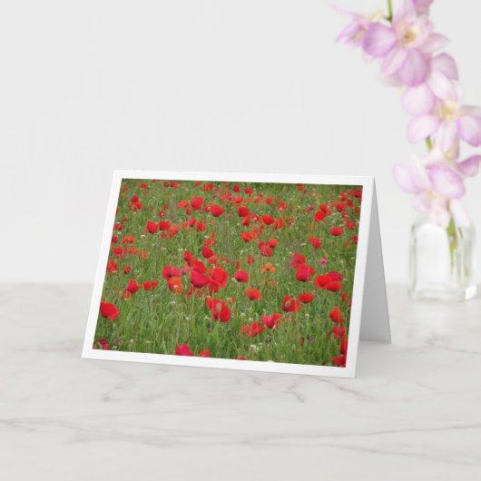 Carte de paysage Red Poppy Field (Orchidée)