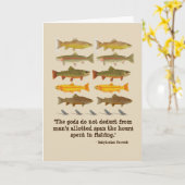 Carte de pêche à la mouche de truite (Fleur jaune)