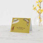 Carte de pêche aux oiseaux (Fleur jaune)