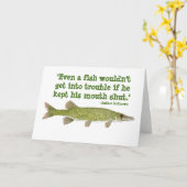 Carte de pêche humoristique (Fleur jaune)