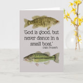 Carte de pêche humoristique (Fleur jaune)