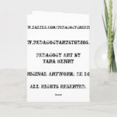 Carte de PedagogyGreetings : Visibilité directe (Dos)