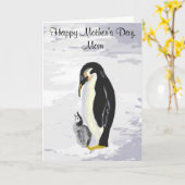 Carte de Peguin Mother (Fleur jaune)