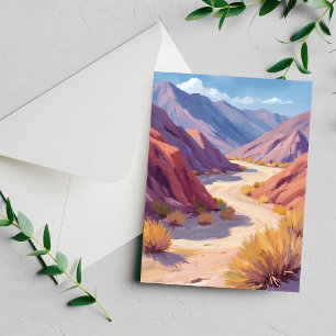Carte de peinture à l'aquarelle de la nature du ca