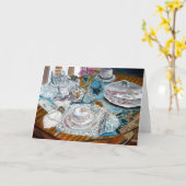 Carte de peinture à l'huile toujours vaisselle de (Fleur jaune)