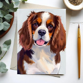 Carte de peinture de chien Cocker Spaniel