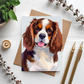 Carte de peinture de chien Cocker Spaniel