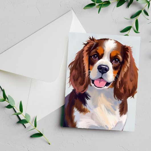 Carte de peinture de chien Cocker Spaniel
