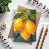 Carte de peinture de fruit d'aquarelle d'arbre de