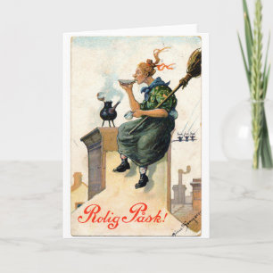 Carte de peinture de Pâques suédoise vintage