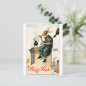 Carte de peinture de Pâques suédoise vintage (Debout devant)