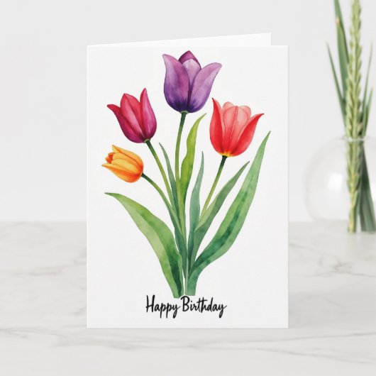 Carte de peinture florale joyeuse (Devant)