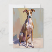 Carte de peinture italienne Greyhound Dog (Devant)