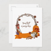 Carte de peinture numérique de couronne d'automne (Devant / Derrière)