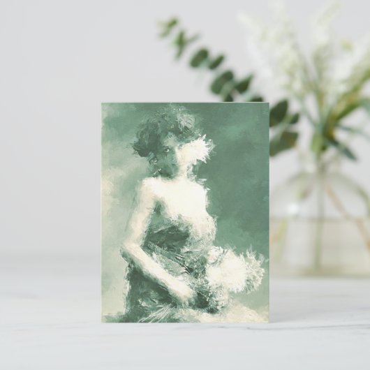 Carte de peinture victorienne (Debout devant)