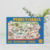 Carte de Pennsylvanie carte postale 5x7 (Debout devant)