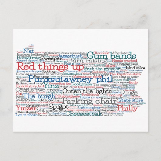 Carte de Pennsylvanie USA Art Slang (Devant)