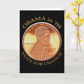 Carte de penny de Barack Obama (Fleur jaune)