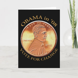 Carte de penny de Barack Obama