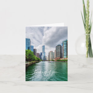 Carte De Pensée De Vous Sur Le Bas De Chicago Rive