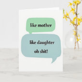 Carte de pensée drôle pour la fête des mamans (Fleur jaune)