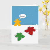 Carte de pensées de Meeples Ange de neige (Fleur jaune)